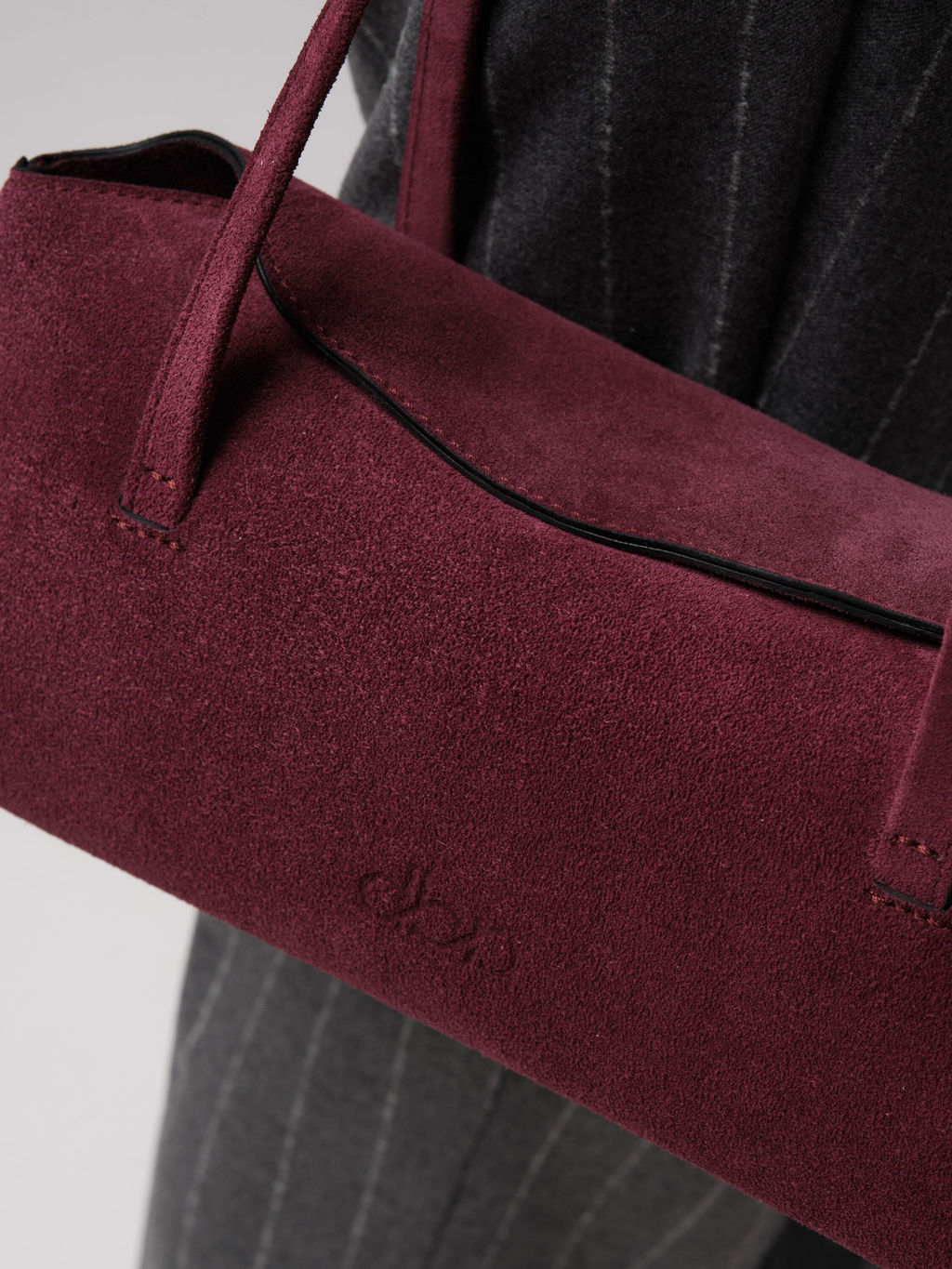 Замшевая сумка Raduy DBR 31127 бордо  фото 3