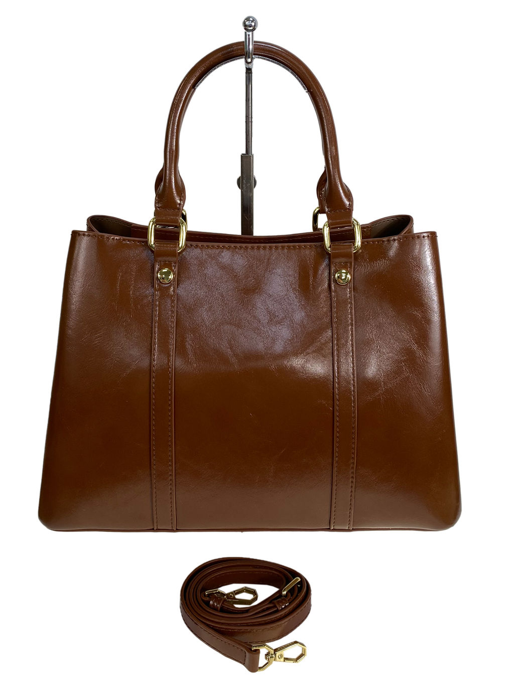 Женская сумка из искусственной кожи, цвет коричневый