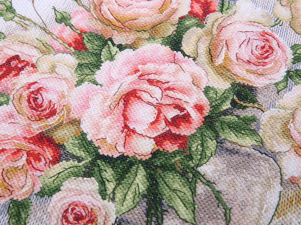 Набор для вышивания PANNA Золотая серия C-7294 Букет роз 27 х 23 см