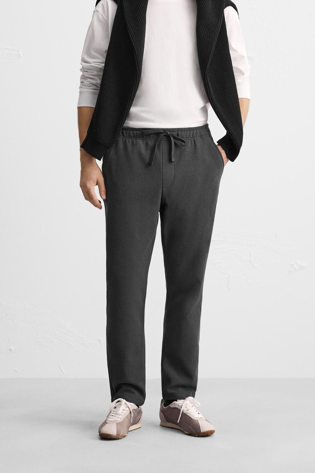 COMFORT FIT JOGGER WAIST TROUSERS - Zara фото 37