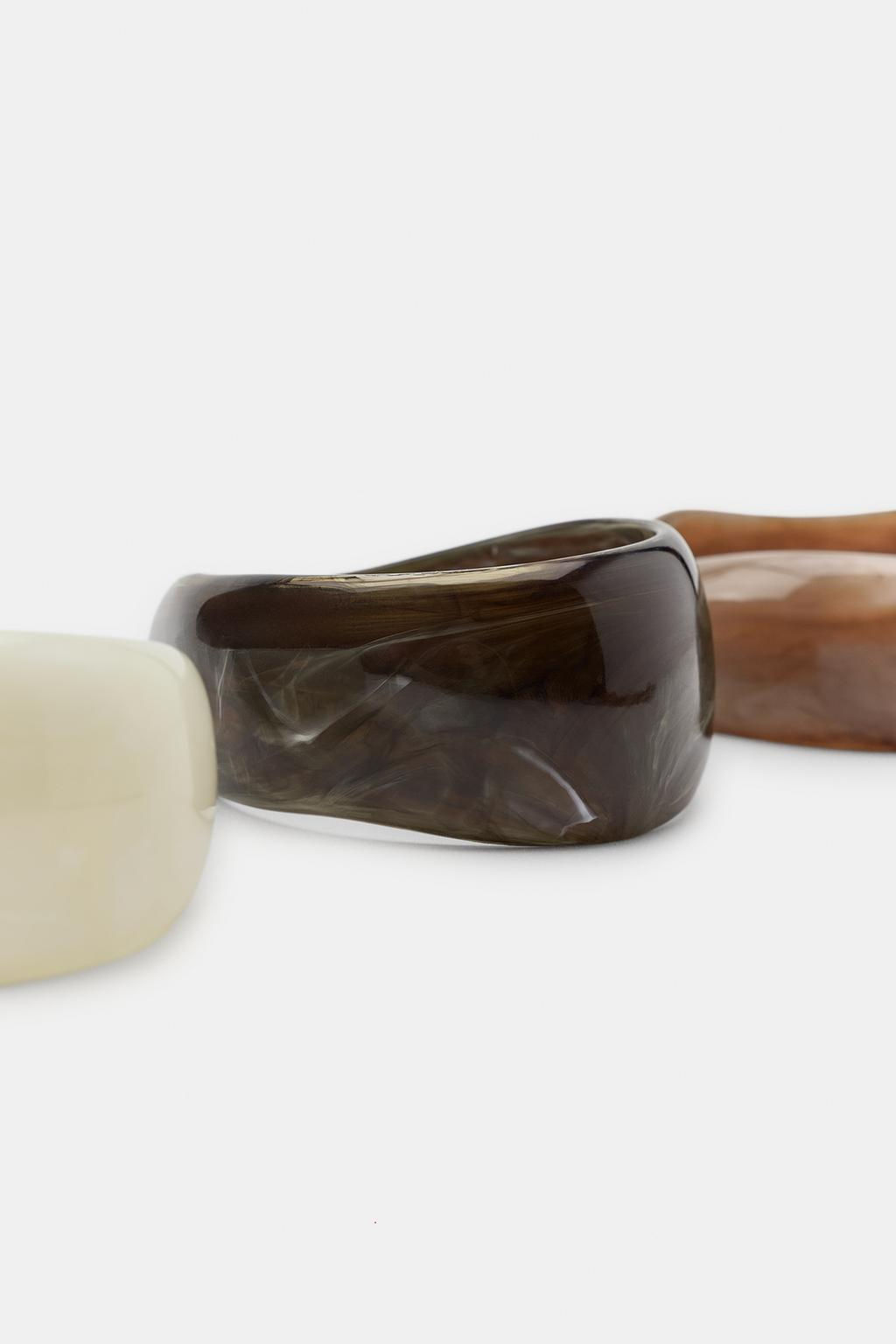 PACK OF 3 RIGID RESIN BRACELETS - Zara фото 4