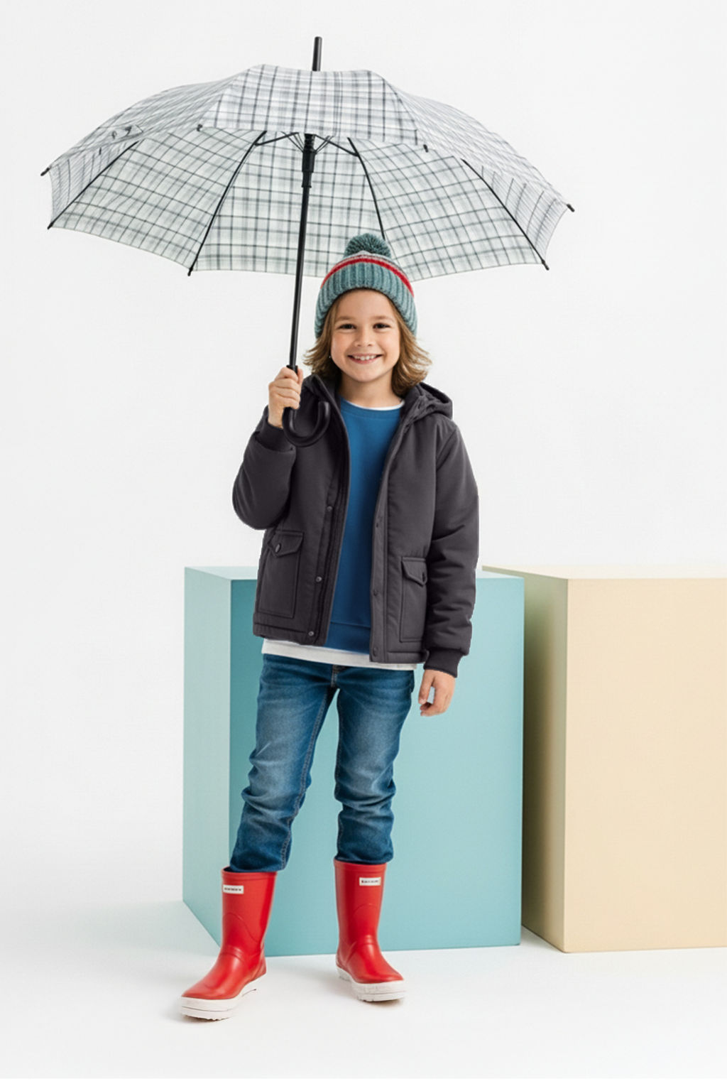 Haki Duz Kapusonlu Regular Erkek Cocuk Mont TKDAW26MO00012 - Trendyolmilla фото 5