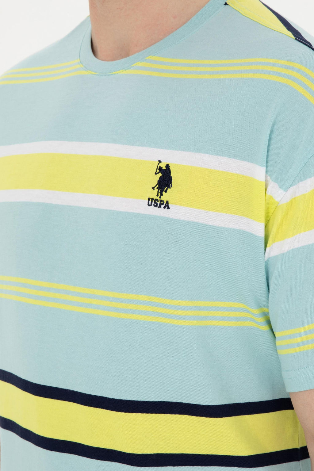 Футболка мужская U.S. Polo Assn. мятная хлопок фото 7