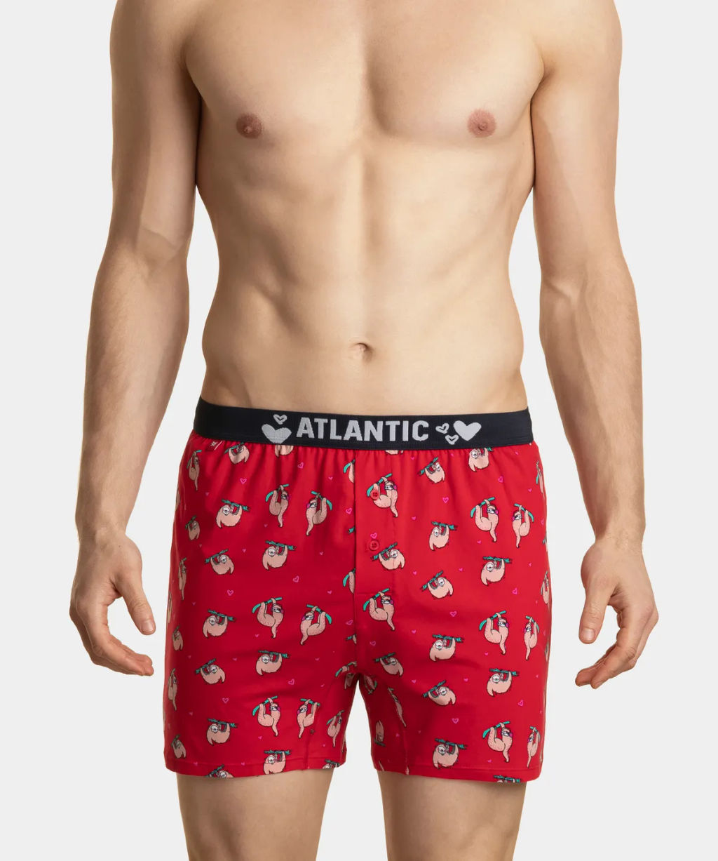 ATLANTIC 2GMB-003 Трусы боксеры Valentines - набор 2 шт.  фото 4