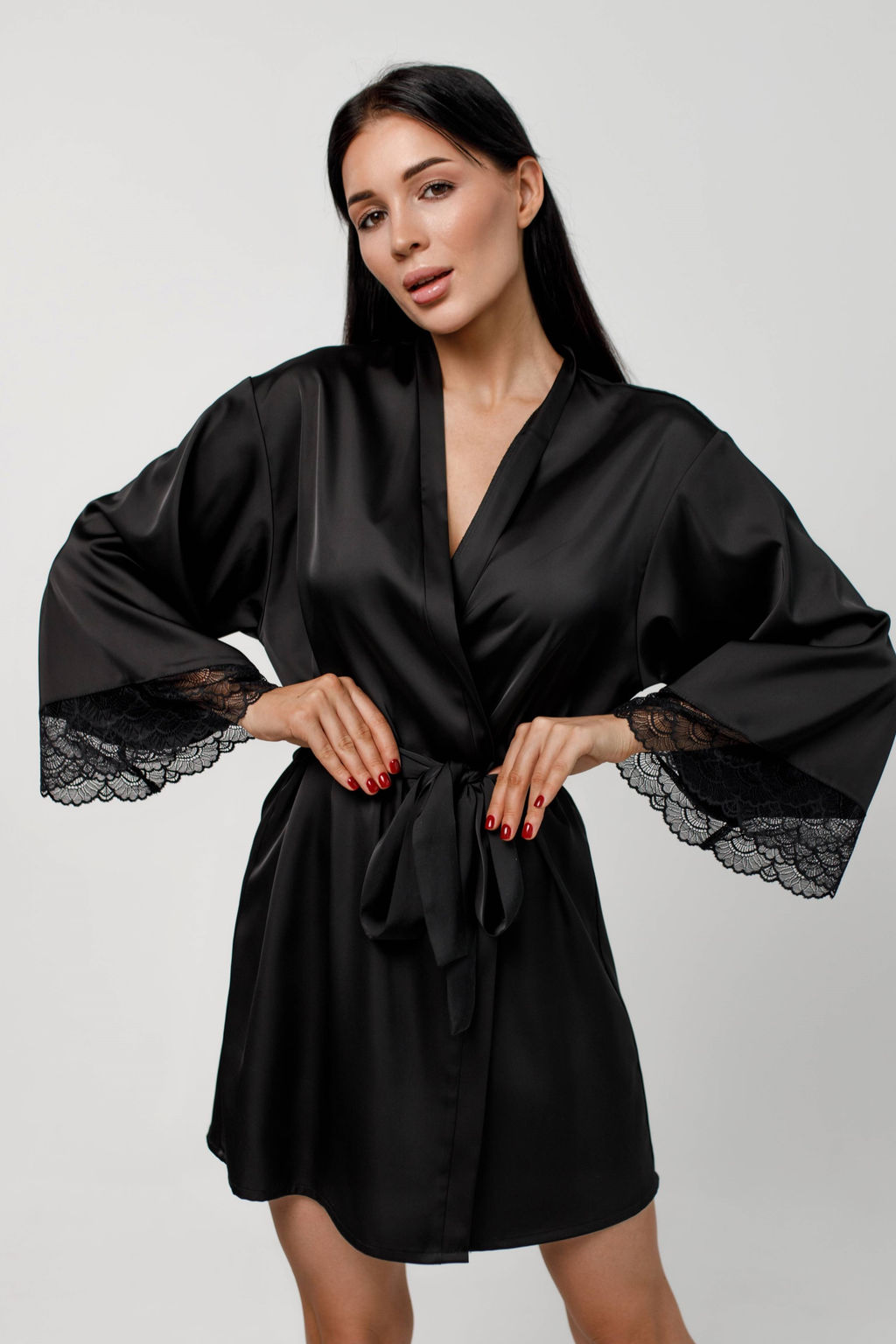 2518 ЧЕРНЫЙ ХАЛАТ - Karolina фото 3