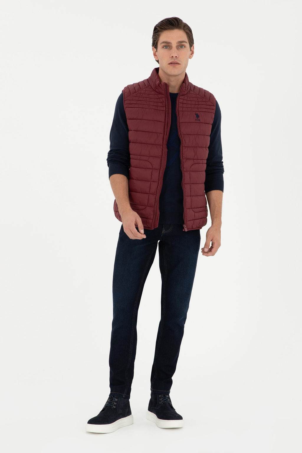 Мужской бордовый жилет - U.s. polo assn фото 11