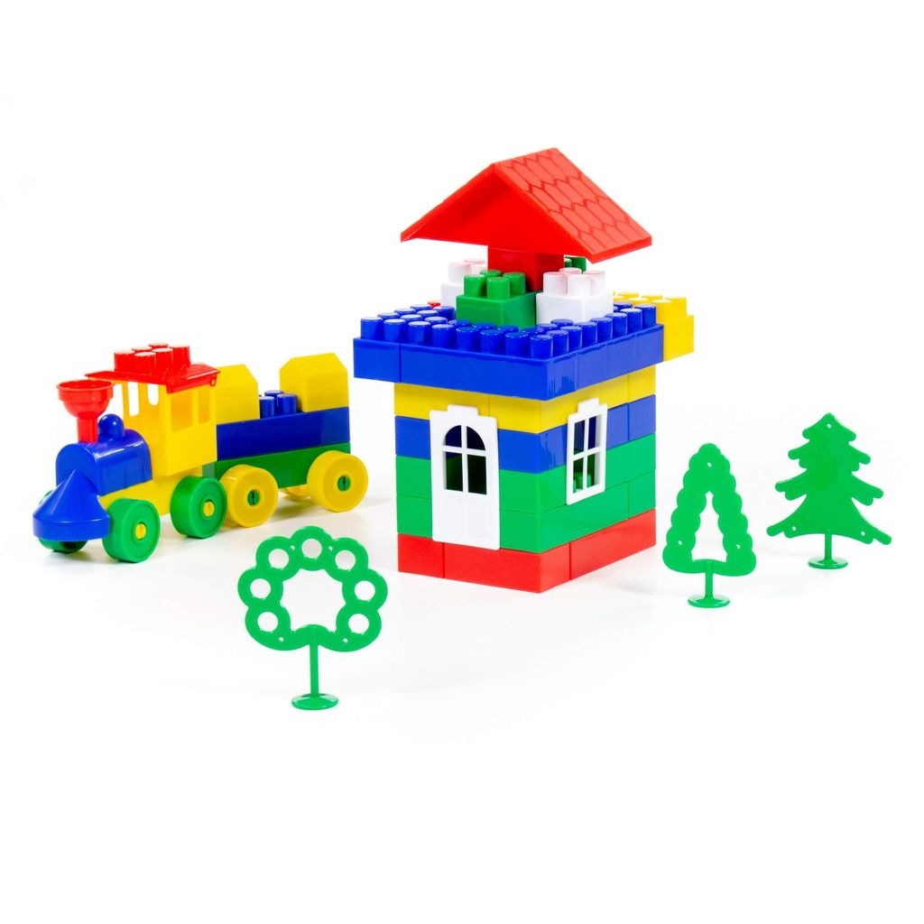 Конструктор Строитель (Малый, 66 элементов) (в мешке) - Полесье фото 2