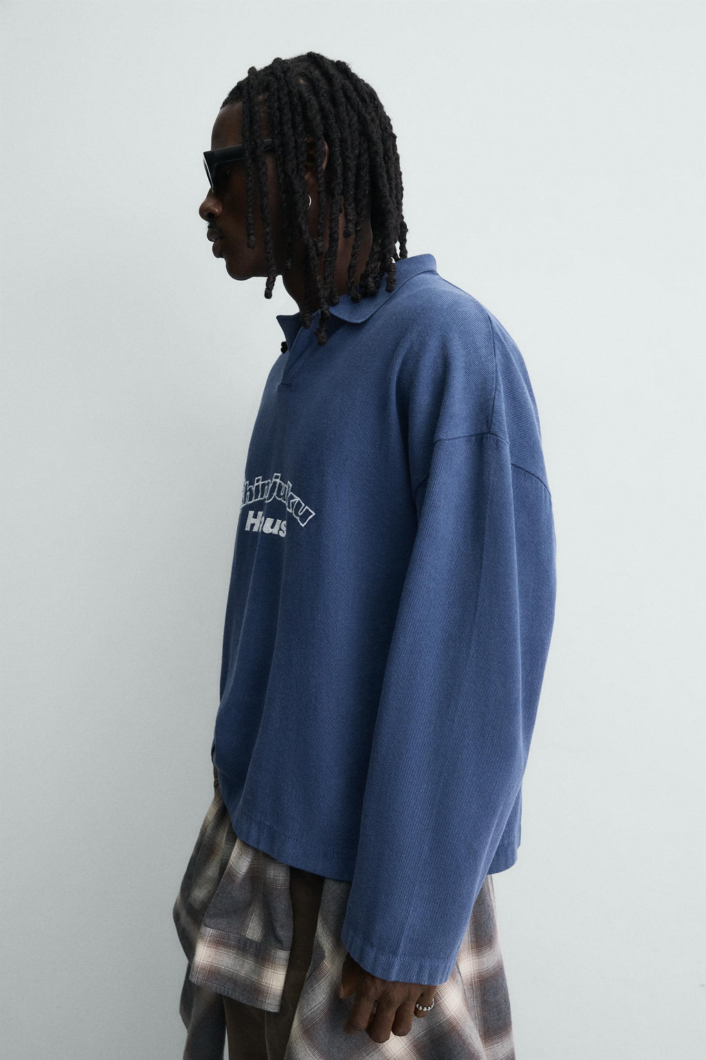 EMBROIDERED TEXTURED RUGBY POLO SHIRT - Zara фото 6