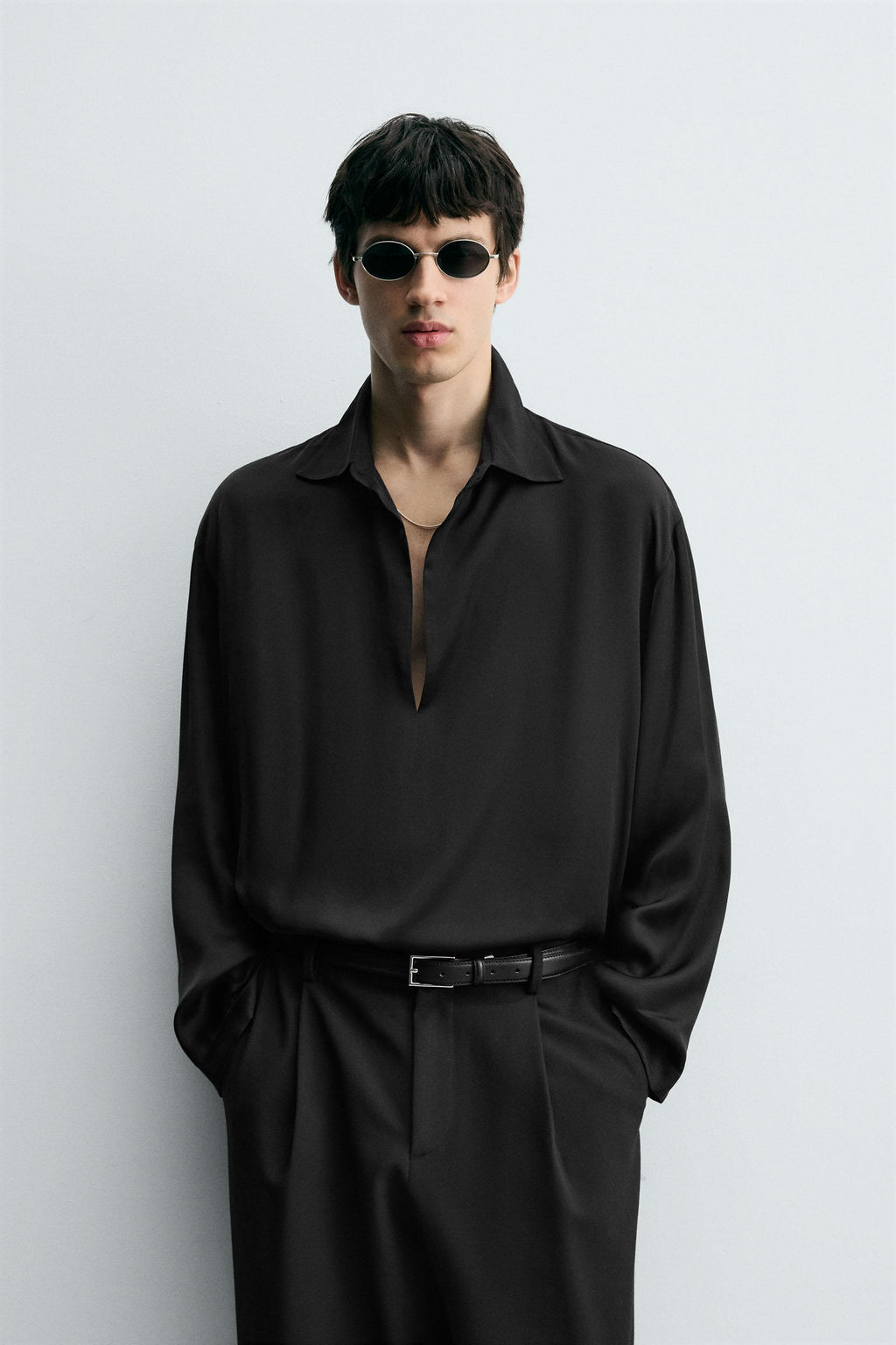 SATIN POLO SHIRT - Zara фото 2