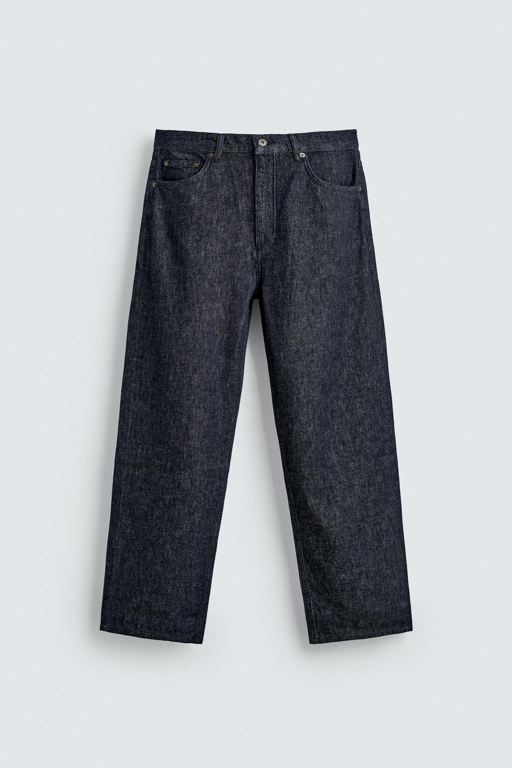 JEANS STRAIGHT FIT ALGOD?N - C??AMO / Azul - Zara фото 8