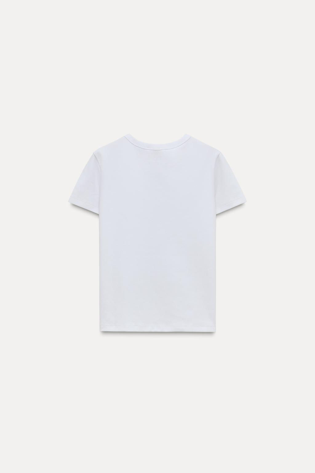 SHORT SLEEVE INTERLOCK T-SHIRT - Zara фото 11