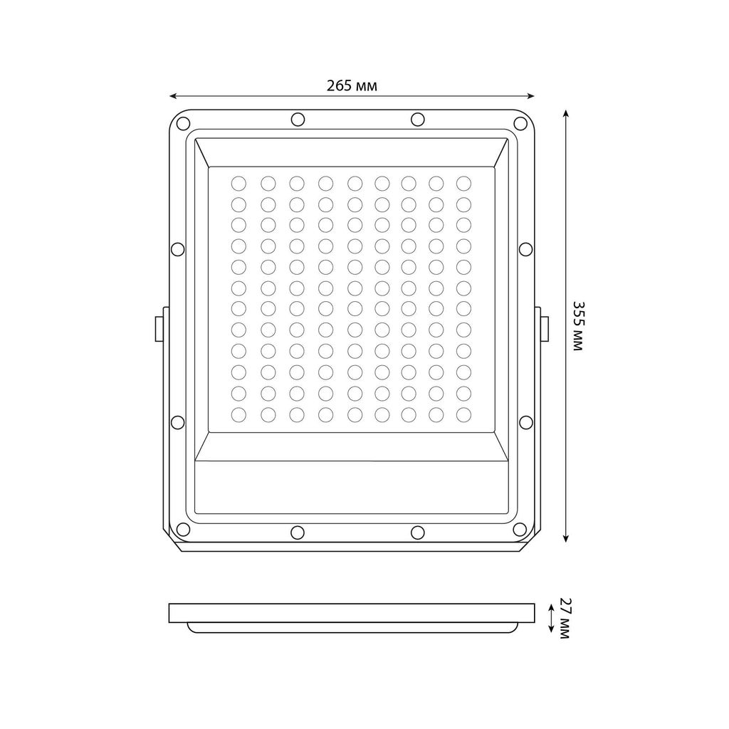 ULF-F51D-150W/6500K IP65 200-240V GREY Прожектор светодиодный. Дневной свет (6500K). Угол 90 градусов. Корпус серый. TM Uniel