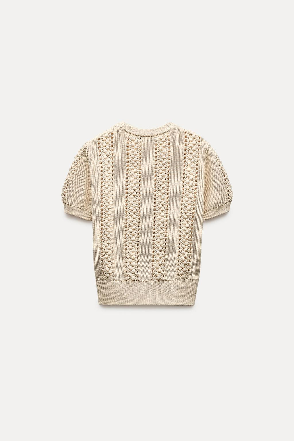 SHORT SLEEVE KNIT SWEATER - Zara фото 4