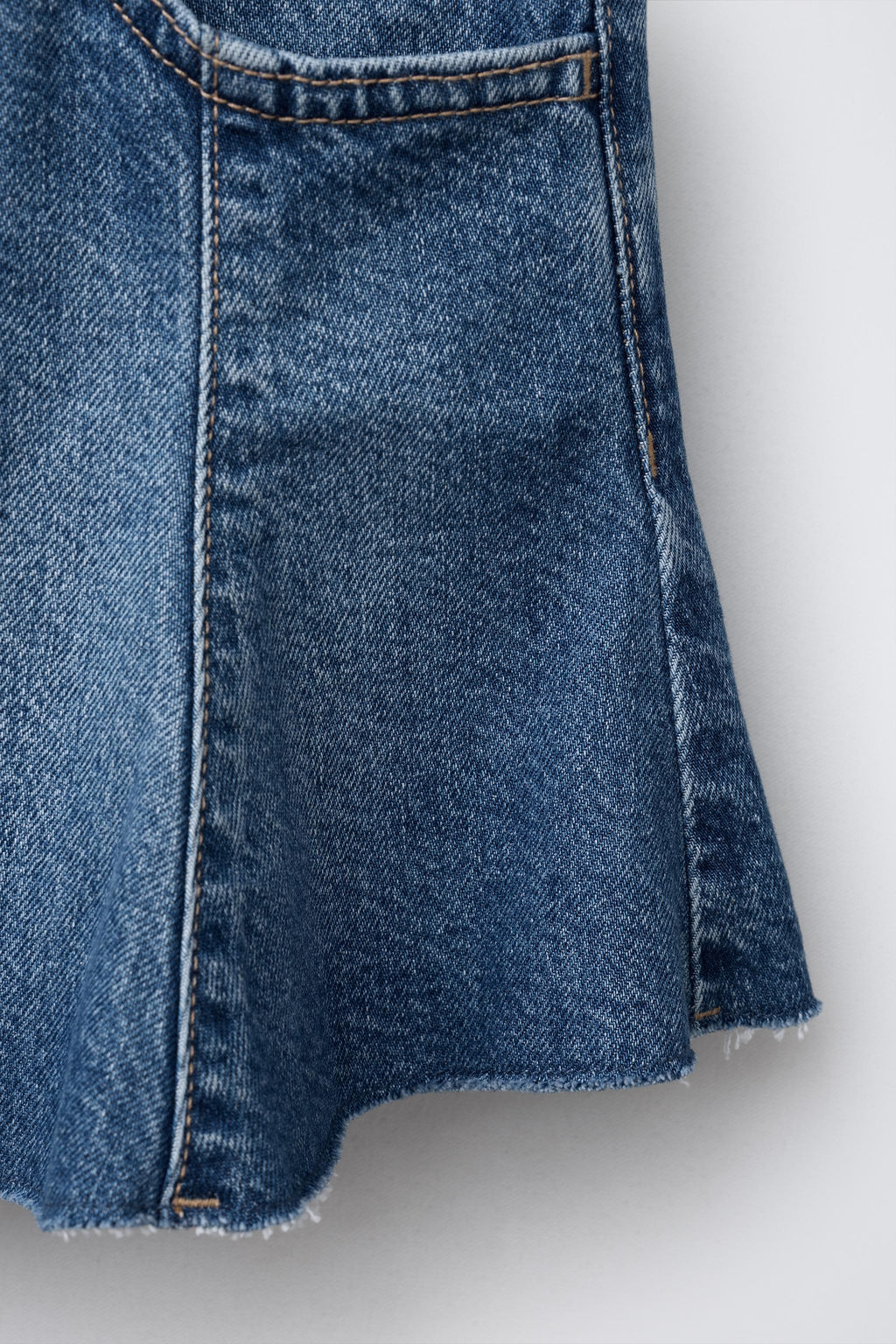 FRAYED DENIM SKIRT - Zara фото 3