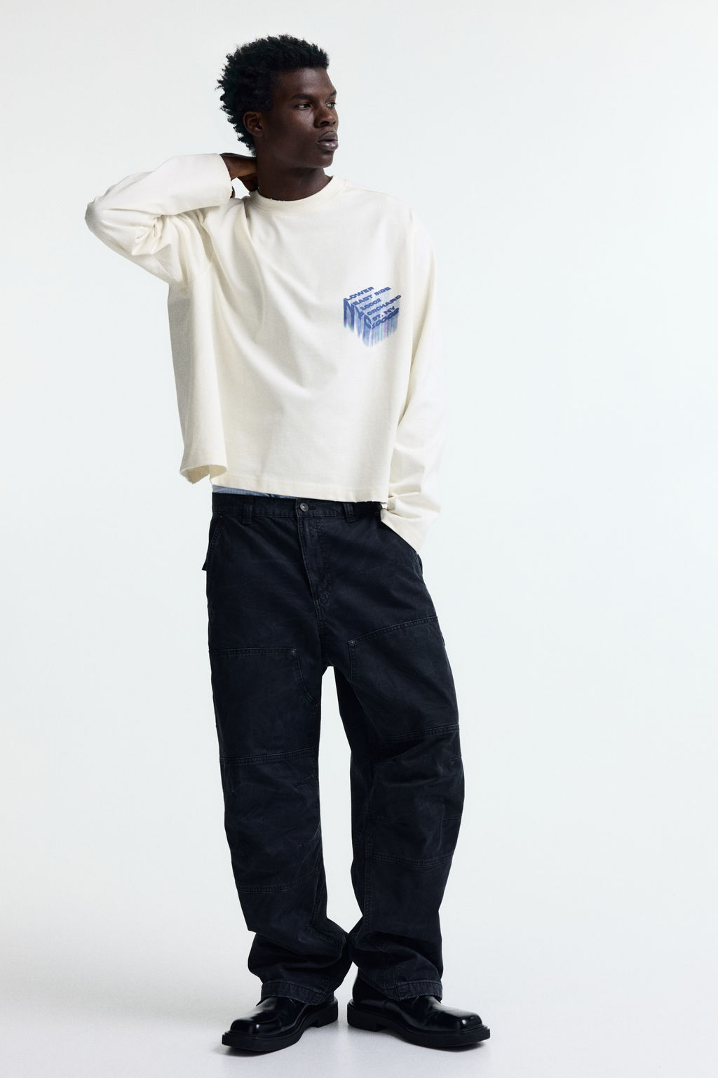 Camiseta estampada de punto Oversized Fit - H&m фото 7