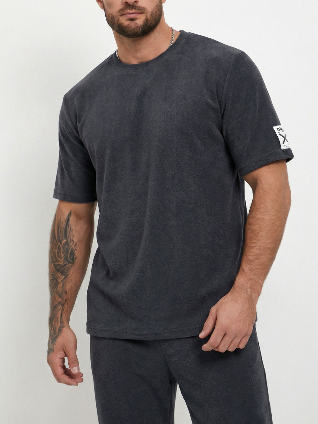 Костюм мужской махра "АНТОНИО" ГРАФИТ