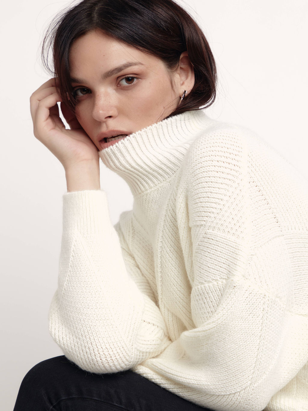 CONTE Удлиненный фактурный джемпер с геометрическим рисунком LDK 225 - Conte elegant фото 3