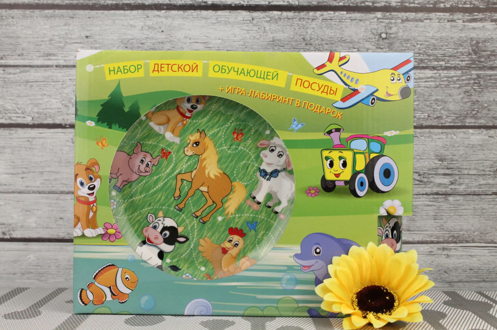 Набор Домашние животные 3пред (тарелка 19см, миска 18см, кружка 240мл) в под. уп. арт. MFK04005 /МФК/  фото 2