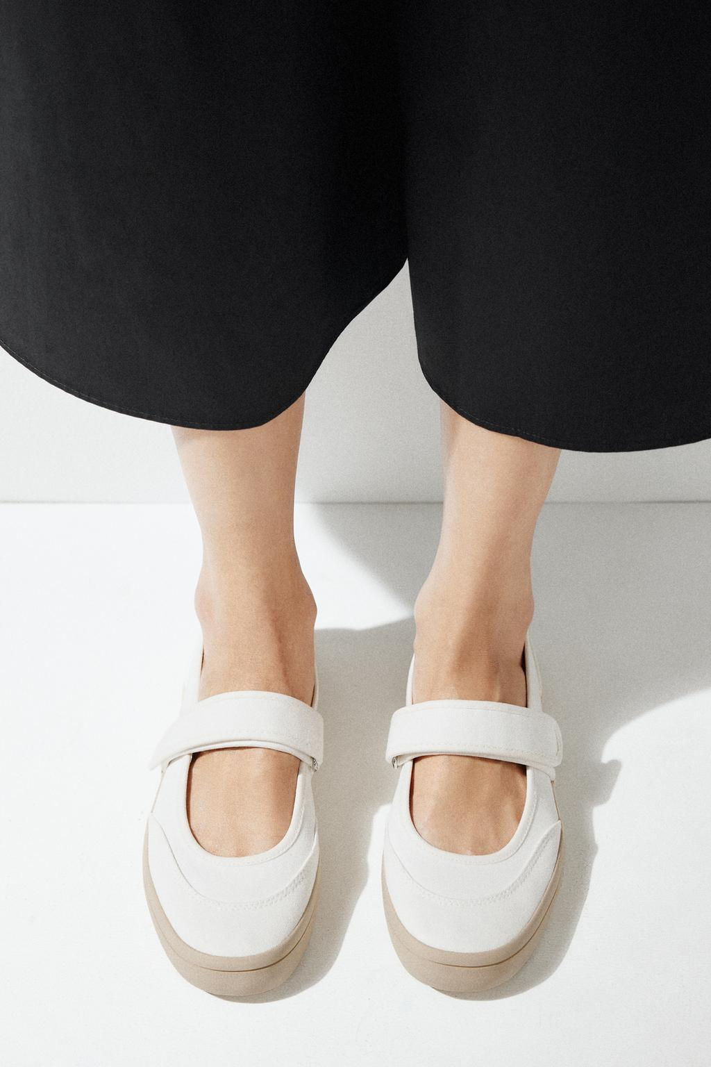 FABRIC STRAP BALLERINAS - Zara фото 17