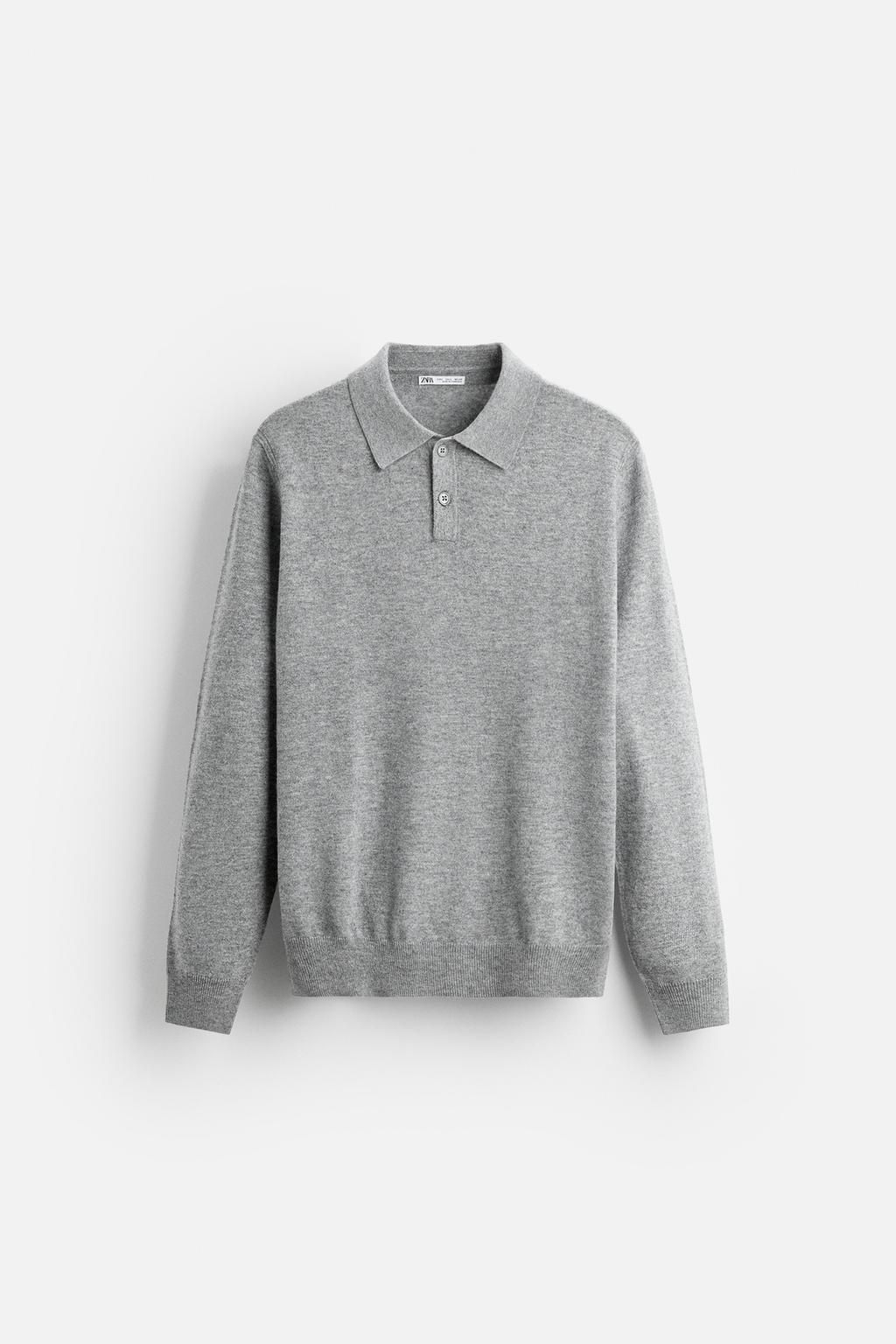 WOOL - CASHMERE KNIT POLO SHIRT - Zara фото 15