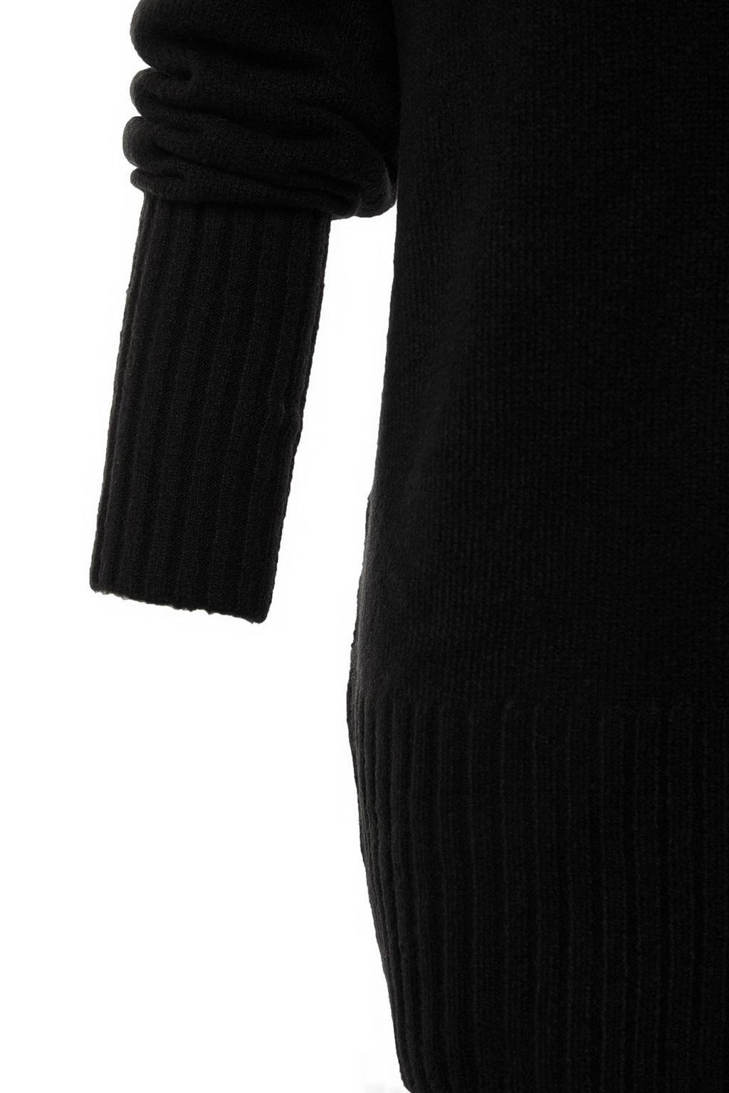 Siyah Genis Kal?p Yumusak Dokulu Basic Triko Kazak TWOAW23KZ00490