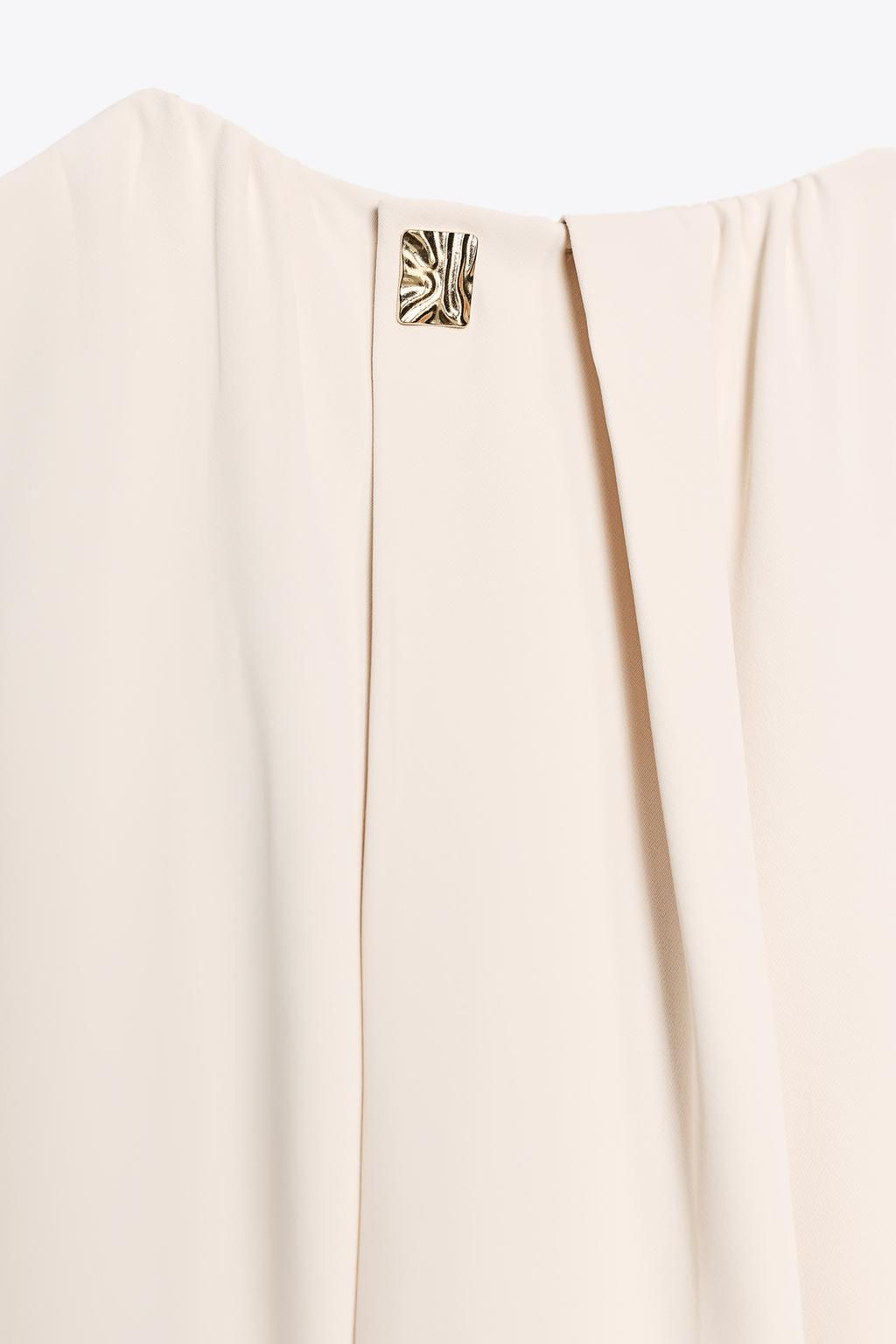 GATHERED WAIST MIDI DRESS - Zara фото 10