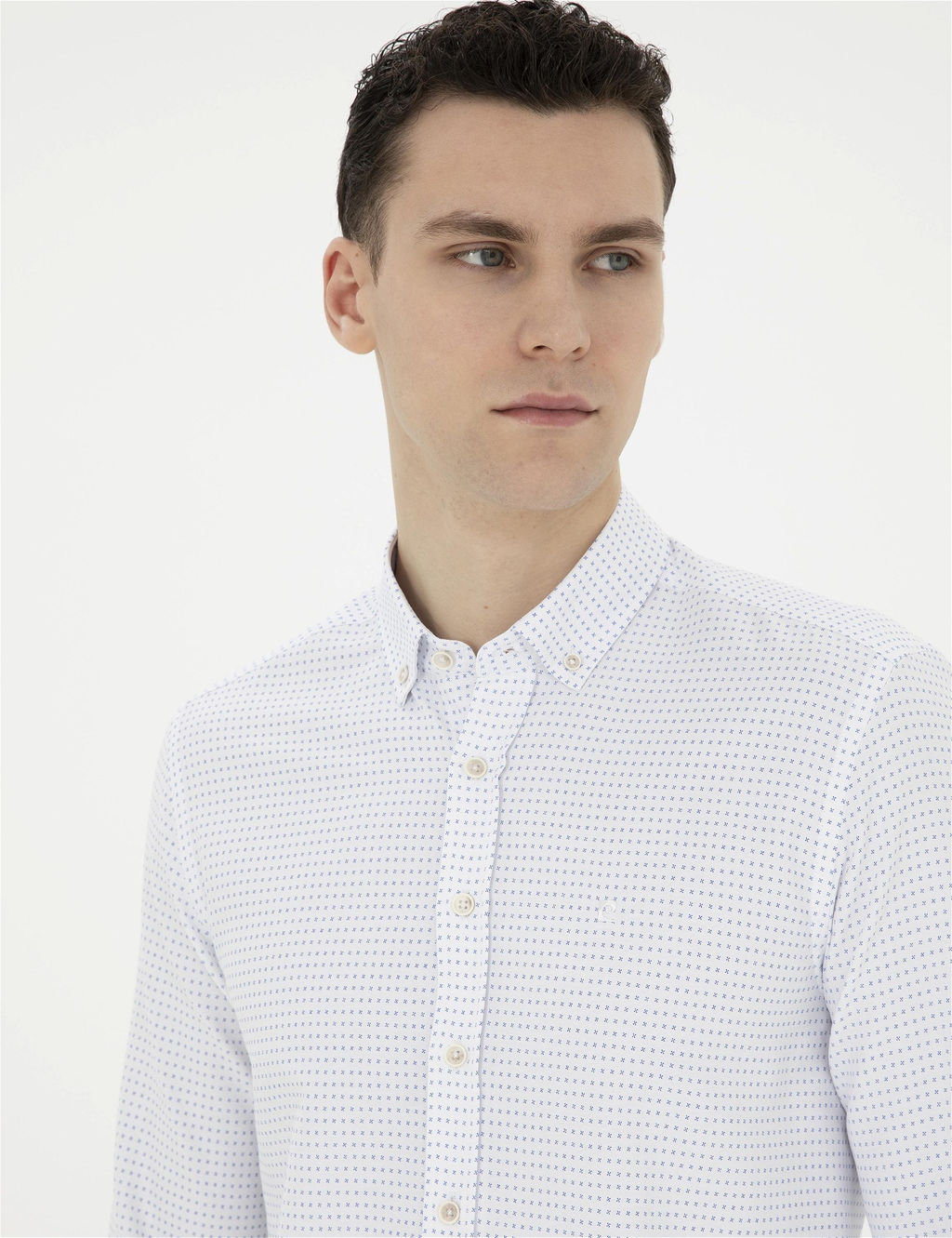 Saks Slim Fit Uzun Kollu G_mlek - Pierre cardin фото 2
