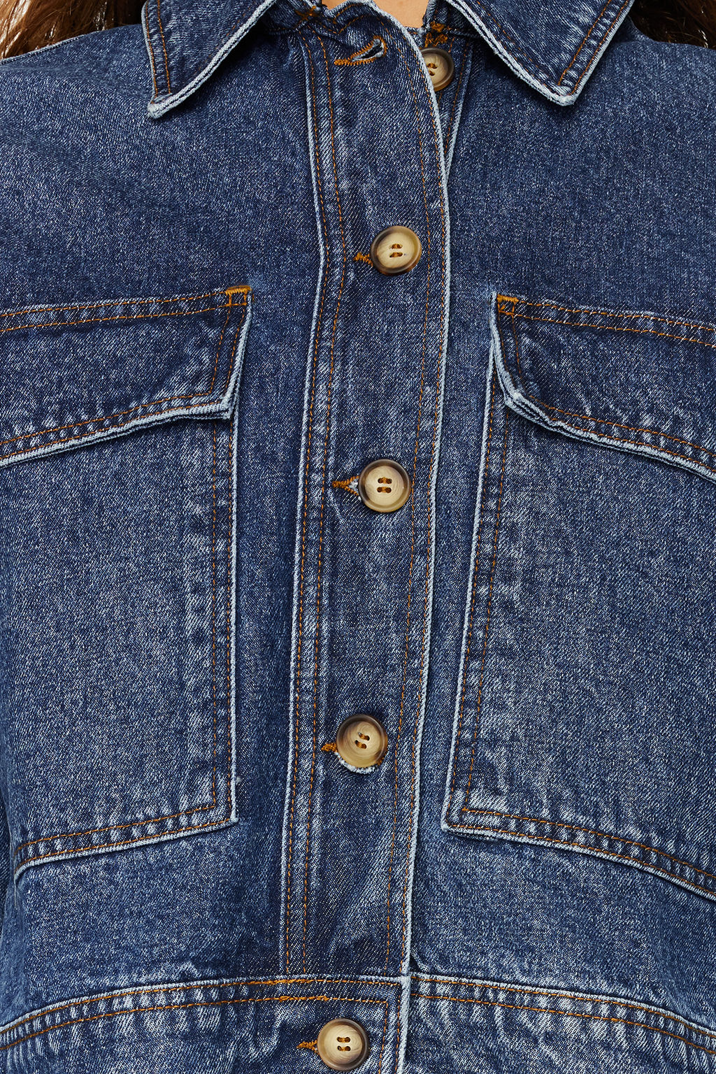 Koyu Mavi More Sustainable Cep Detayl? Denim Ceket TWOSS24CE00029 - Trendyolmilla фото 6