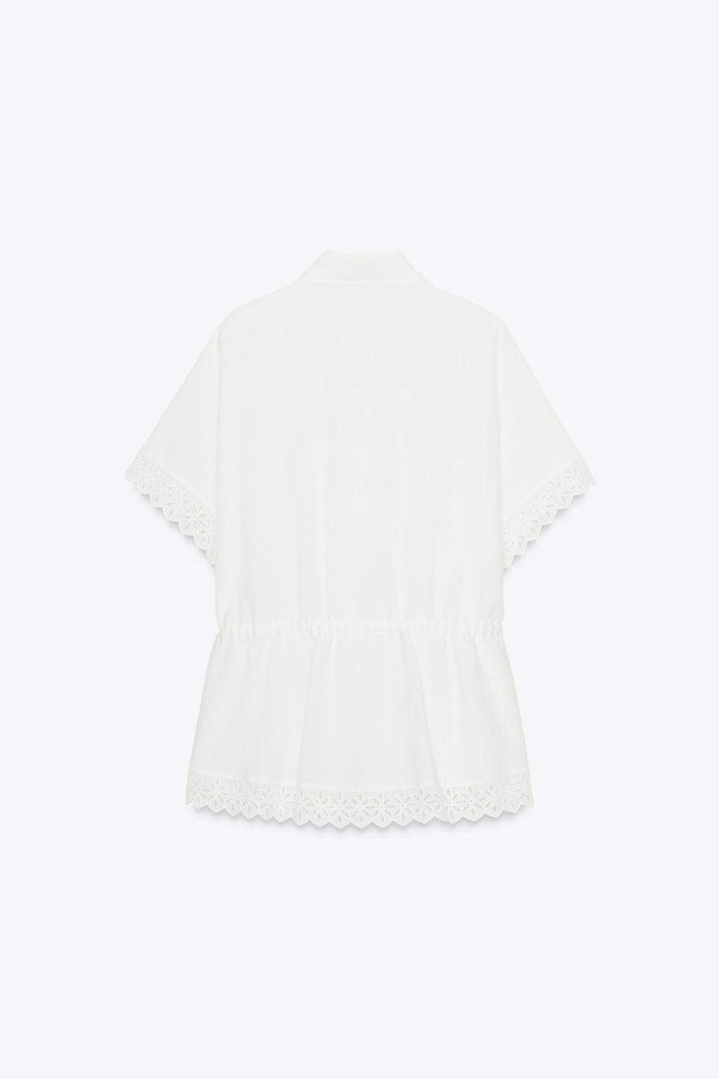 RAMIE SHIRT WITH LACE TRIM - Zara фото 9