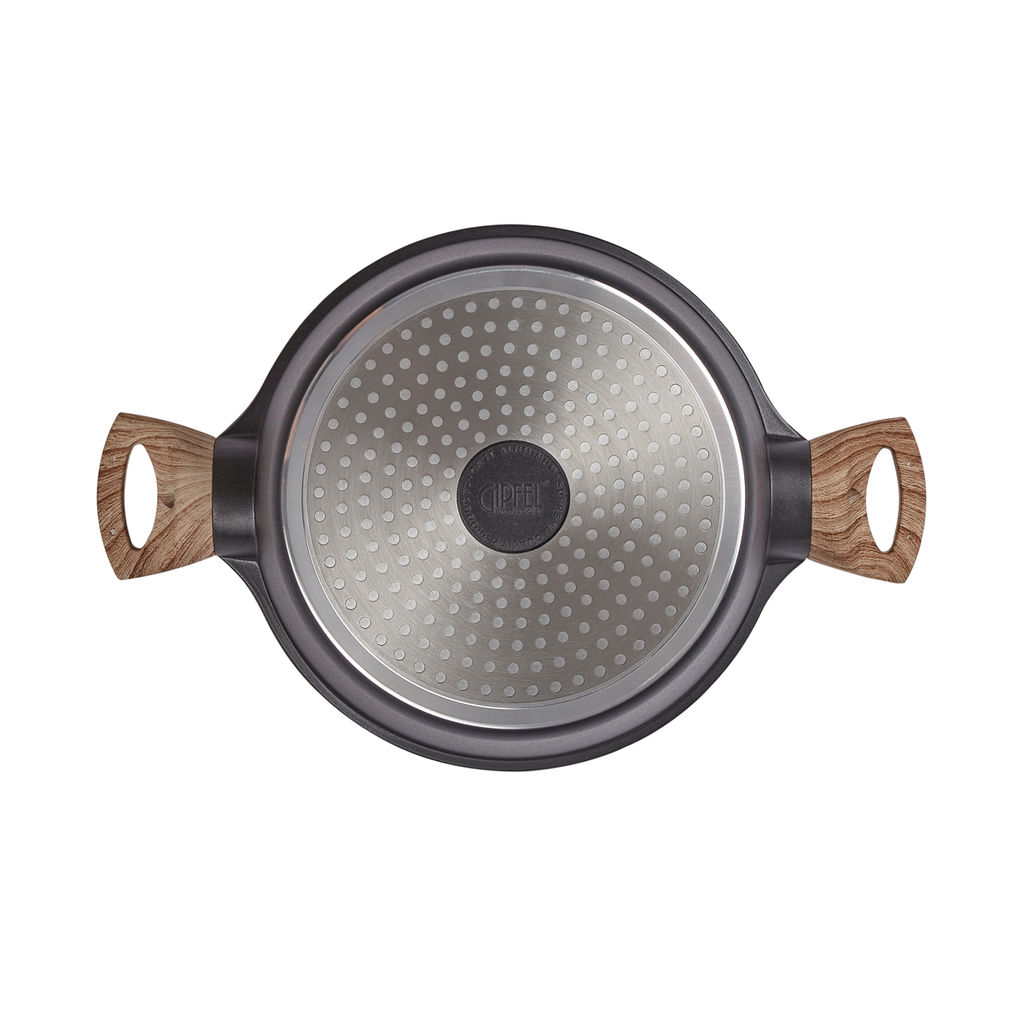 0572 GIPFEL Кастрюля OLIVER 24х11.5см/4,3л из литого алюминия с индукционным дном, с антипригарным гранитным покрытием Pfluon Granite, со стеклянной крышкой, c бакелитовой ручкой с покрытием Soft-touch. Толщина: 2,0/4,7мм  фото 6