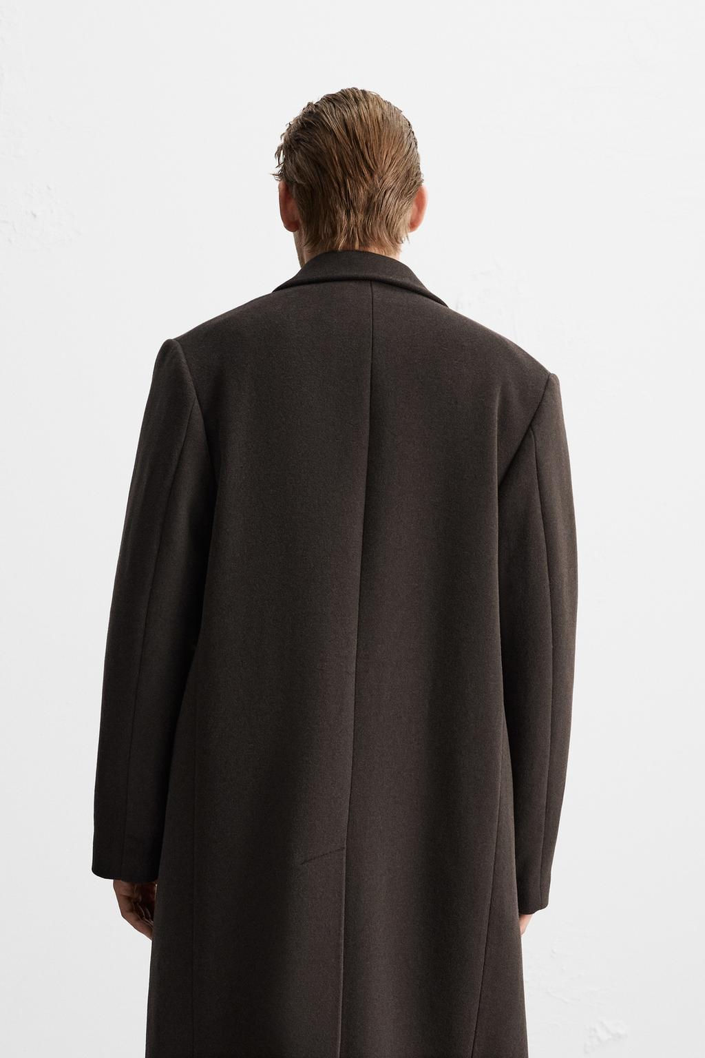 WOOL BLEND DOUBLE-BREASTED COAT - Zara фото 3