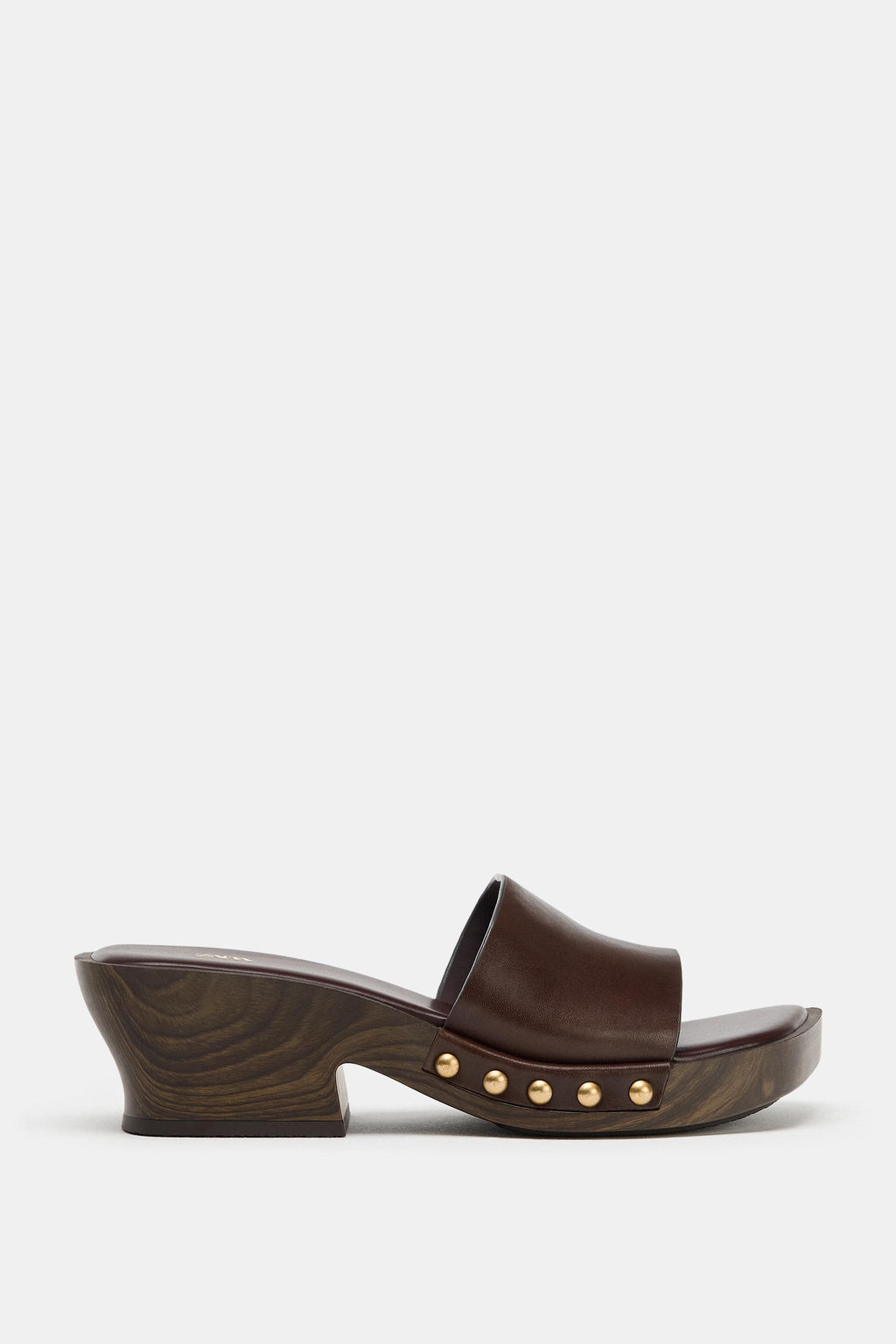 SANDALIA PIEL TACHAS / Marr?n - Zara фото 3