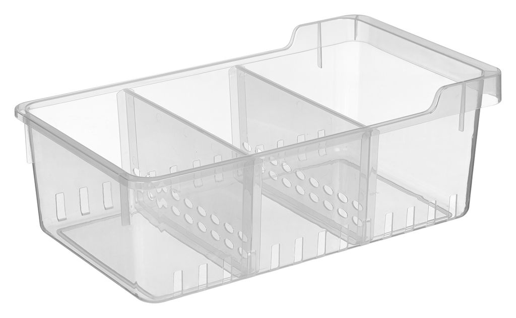 Контейнер для хранения с разделителями "Сайпрес" 8,2л, 225х380х140мм (бесцветный) 221332001/00,,