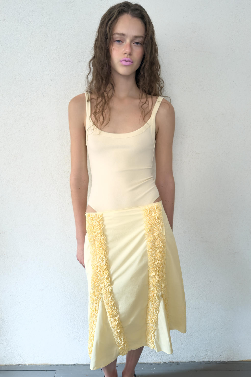 BODY TIRANTES ALGOD?N / Amarillo - Zara фото 7