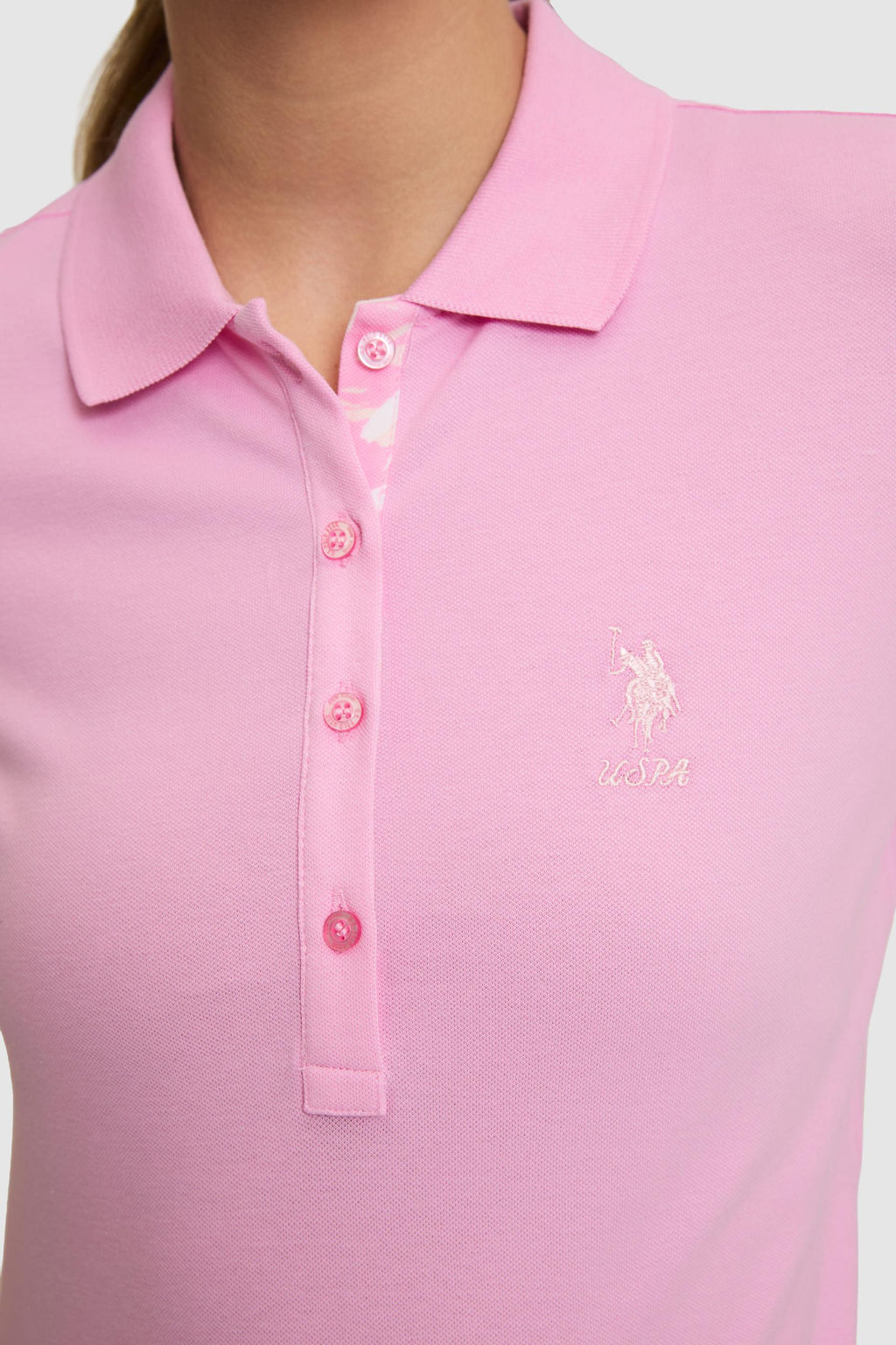 Kad_n Pembe Polo Yaka Basic Ti__rt