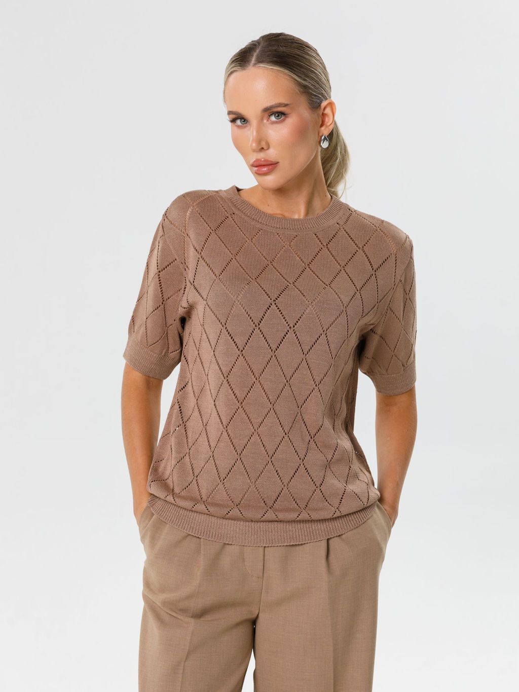 Блузка вязаная