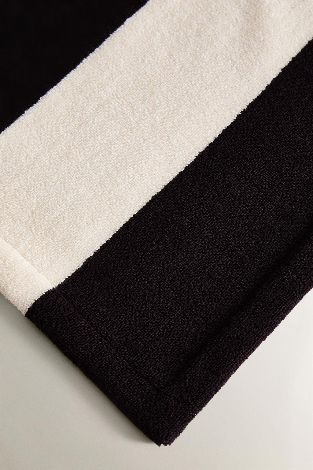 COTTON BEACH TOWEL WITH WIDE STRIPES - Zara фото 4