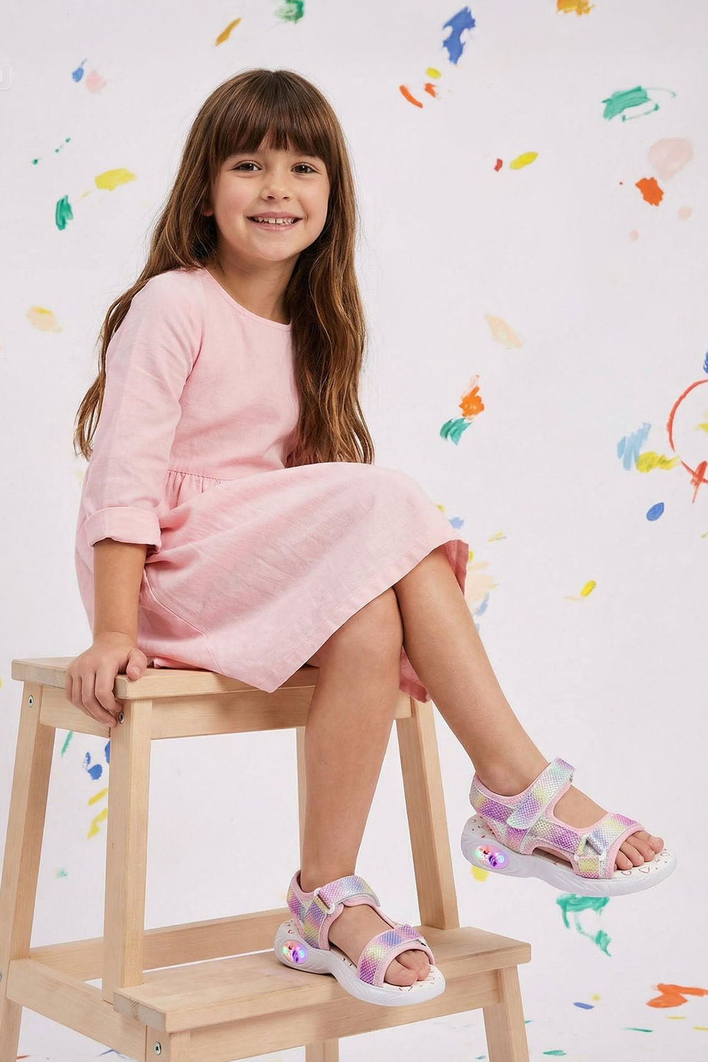 Pembe Renk Bloklu Is?kl? Kucuk K?z Cocuk Kids Spor Sandalet TAKSS25SD00070 - Trendyolmilla фото 7