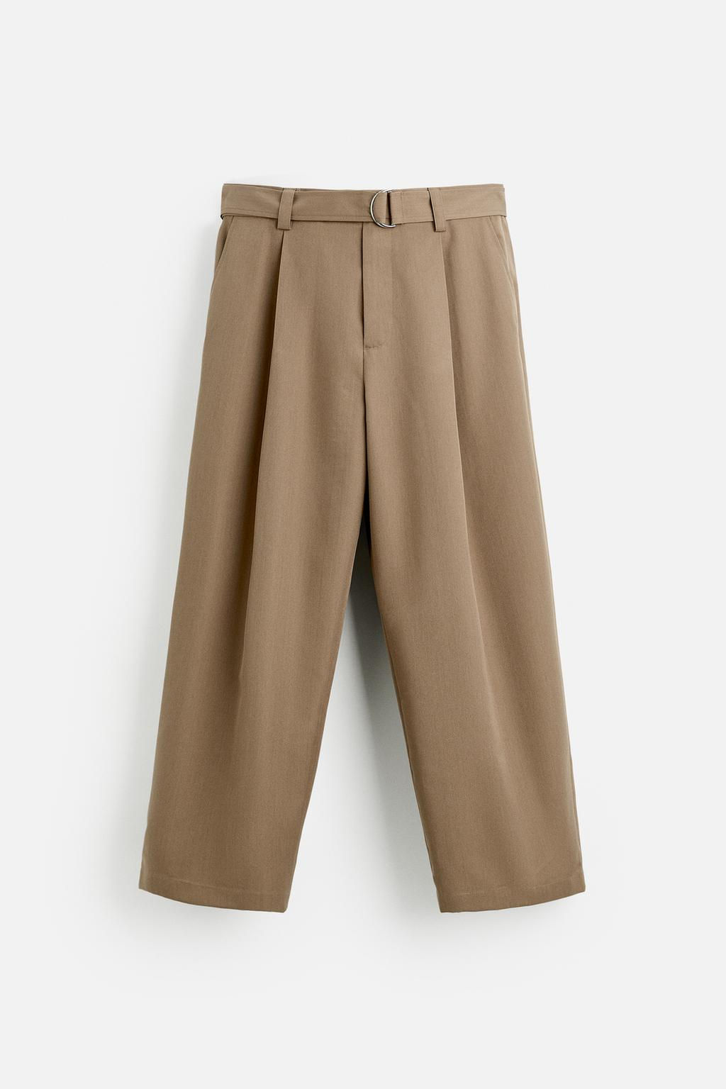 BELTED PLEATED TROUSERS - Zara фото 24