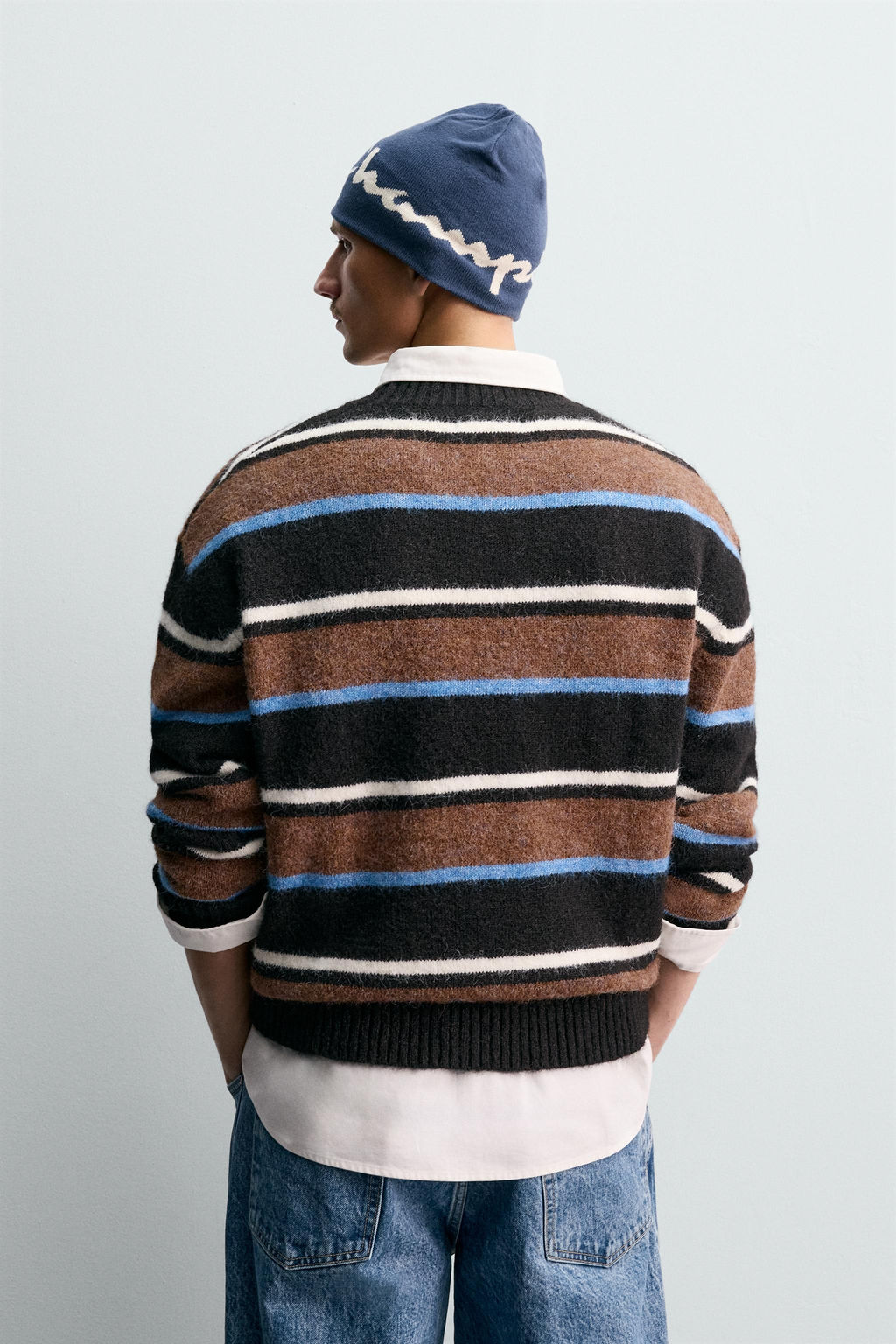 CHAMPION ® X ZARA PATCH STRIPED SWEATER  фото 3