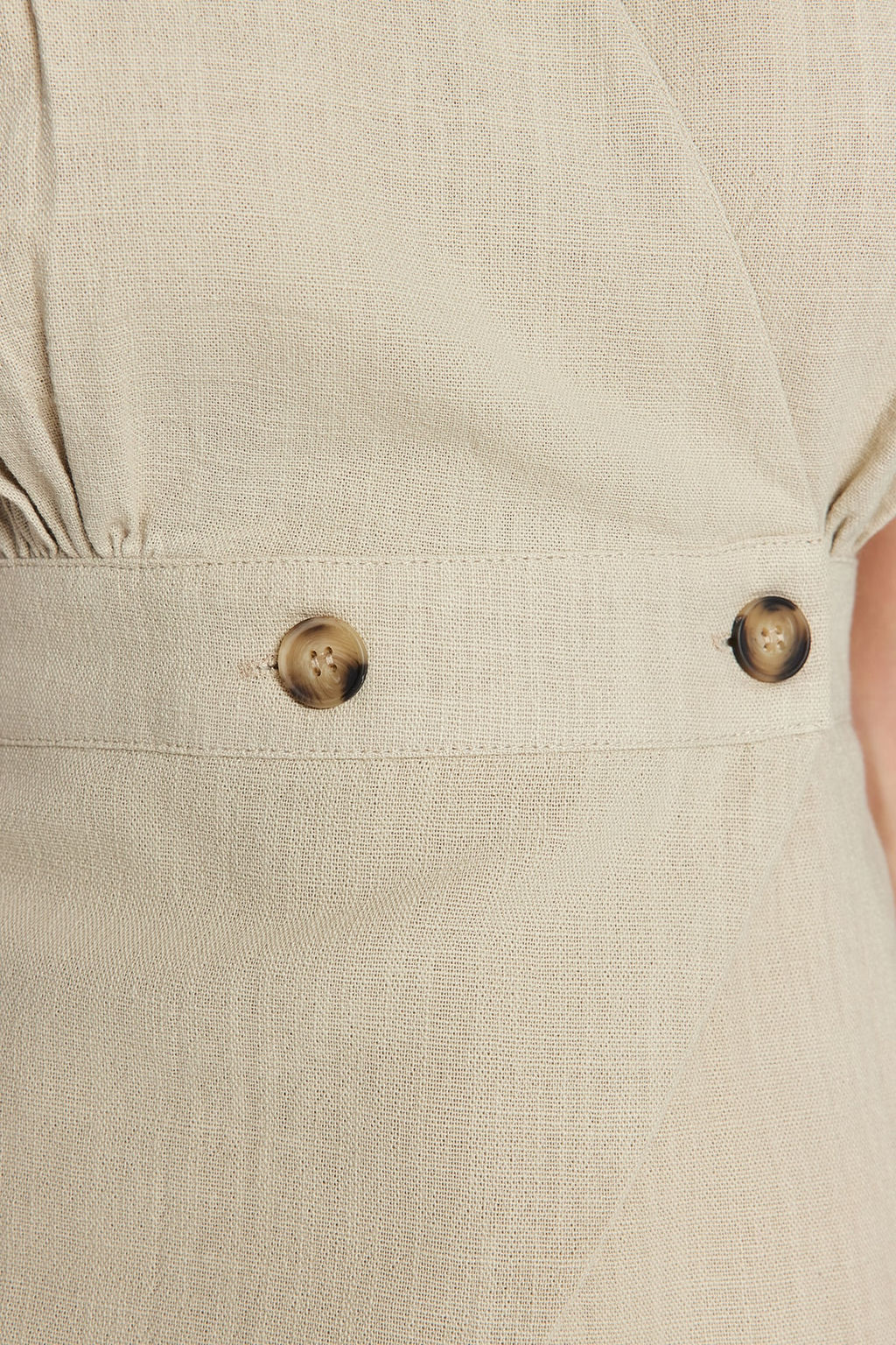 Gri Dokuma Kemik Dugme Detayl? Kruvaze Dokuma Bluz TWOSS20BZ0707