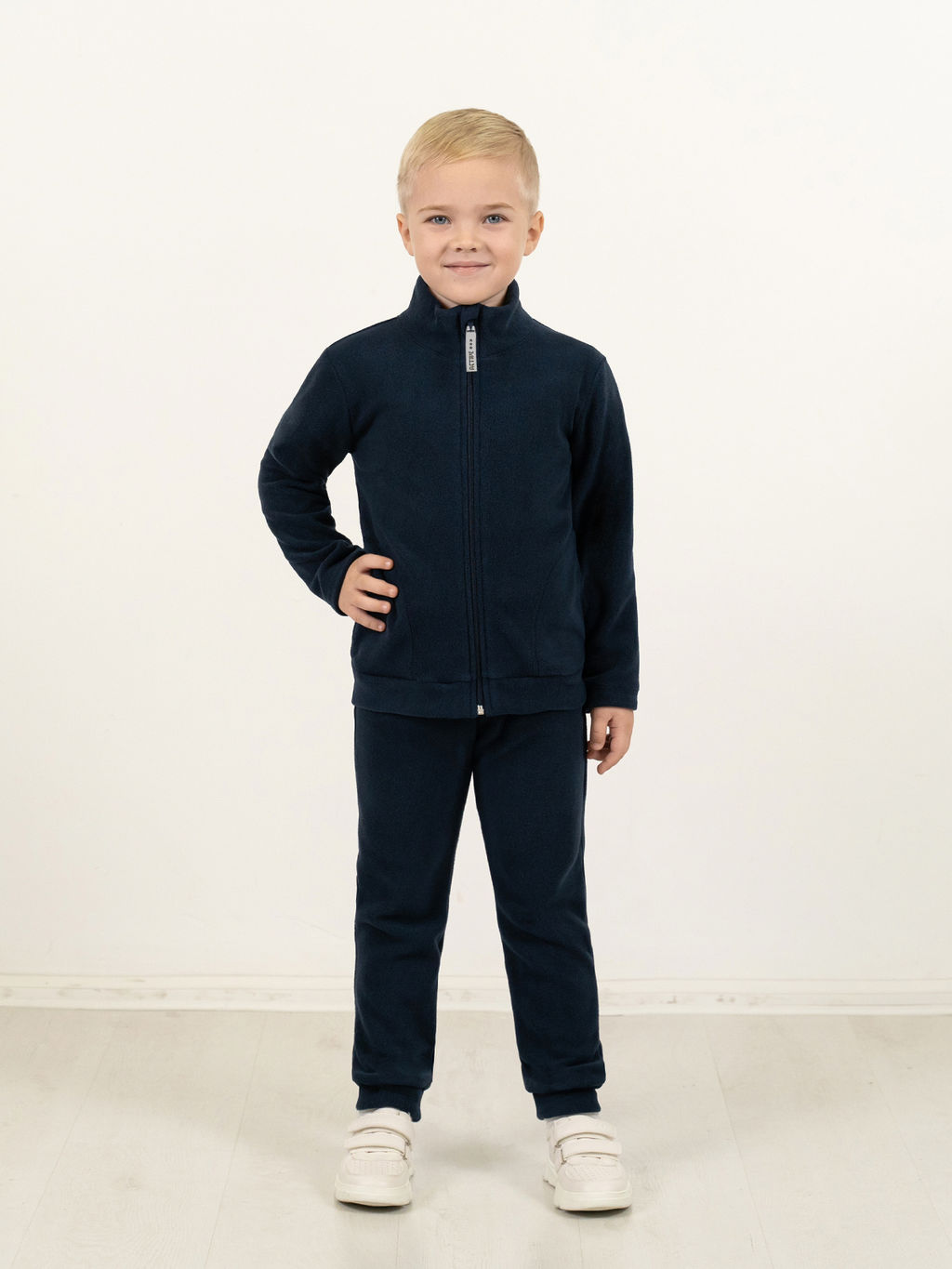 Костюм детский флисовый темно-синий 762(ш) (104, 56)