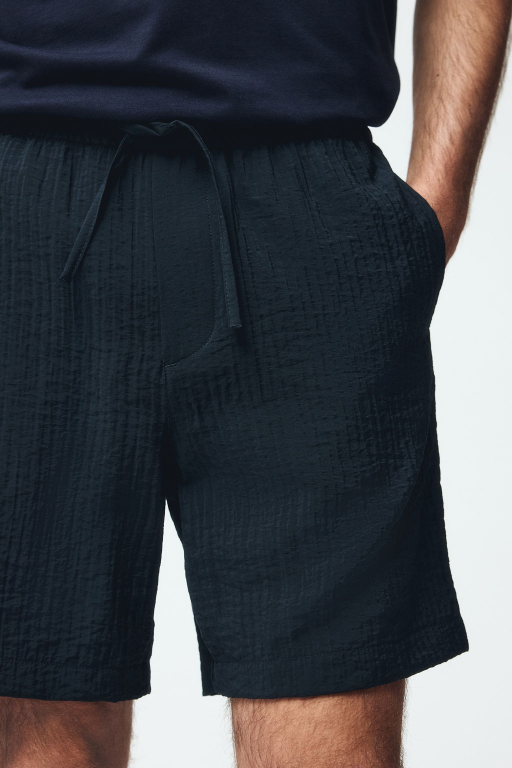 Pantal?n corto texturizado Relaxed Fit - H&m фото 6