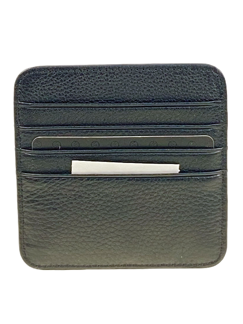 Картхолдер из натуральной кожи для пластиковых карт, цвет черный - Greta фото 2