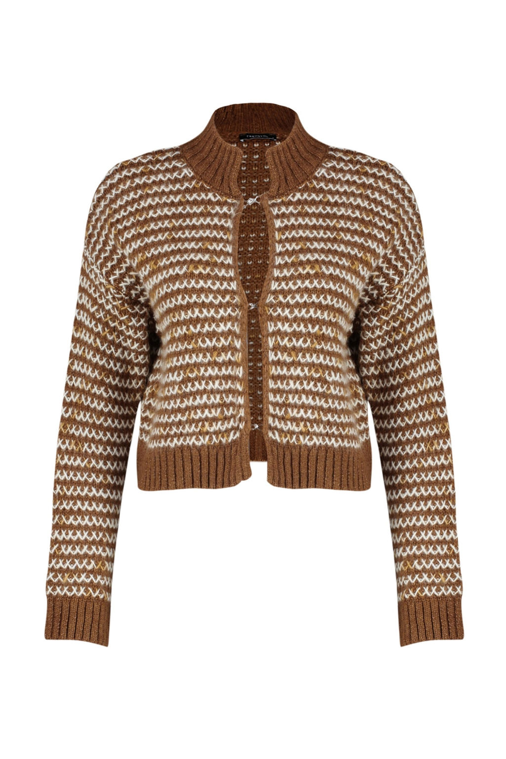 Kahverengi Yumusak Dokulu Degrade Triko H?rka TWOAW24HI00052