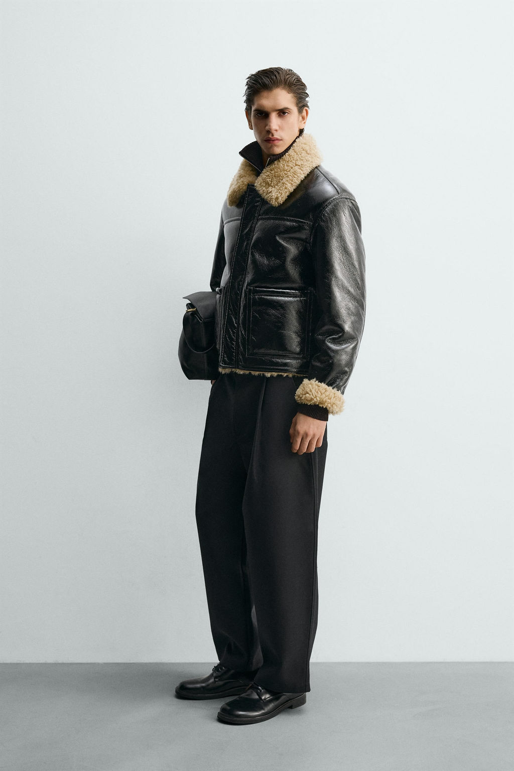 DOUBLE-FACED LEATHER EFFECT JACKET - Zara фото 4