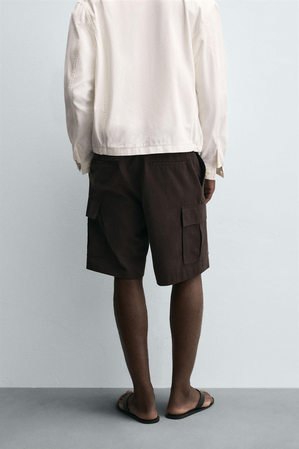LYOCELL-COTTON CARGO BERMUDA SHORTS - Zara фото 3