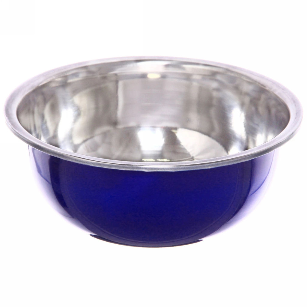 Цена за 2 шт. Миска металлическая 21 см 1000 мл синяя