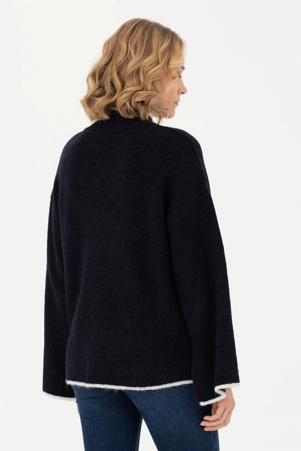 Женский темно-синий свитер - U.s. polo assn фото 5