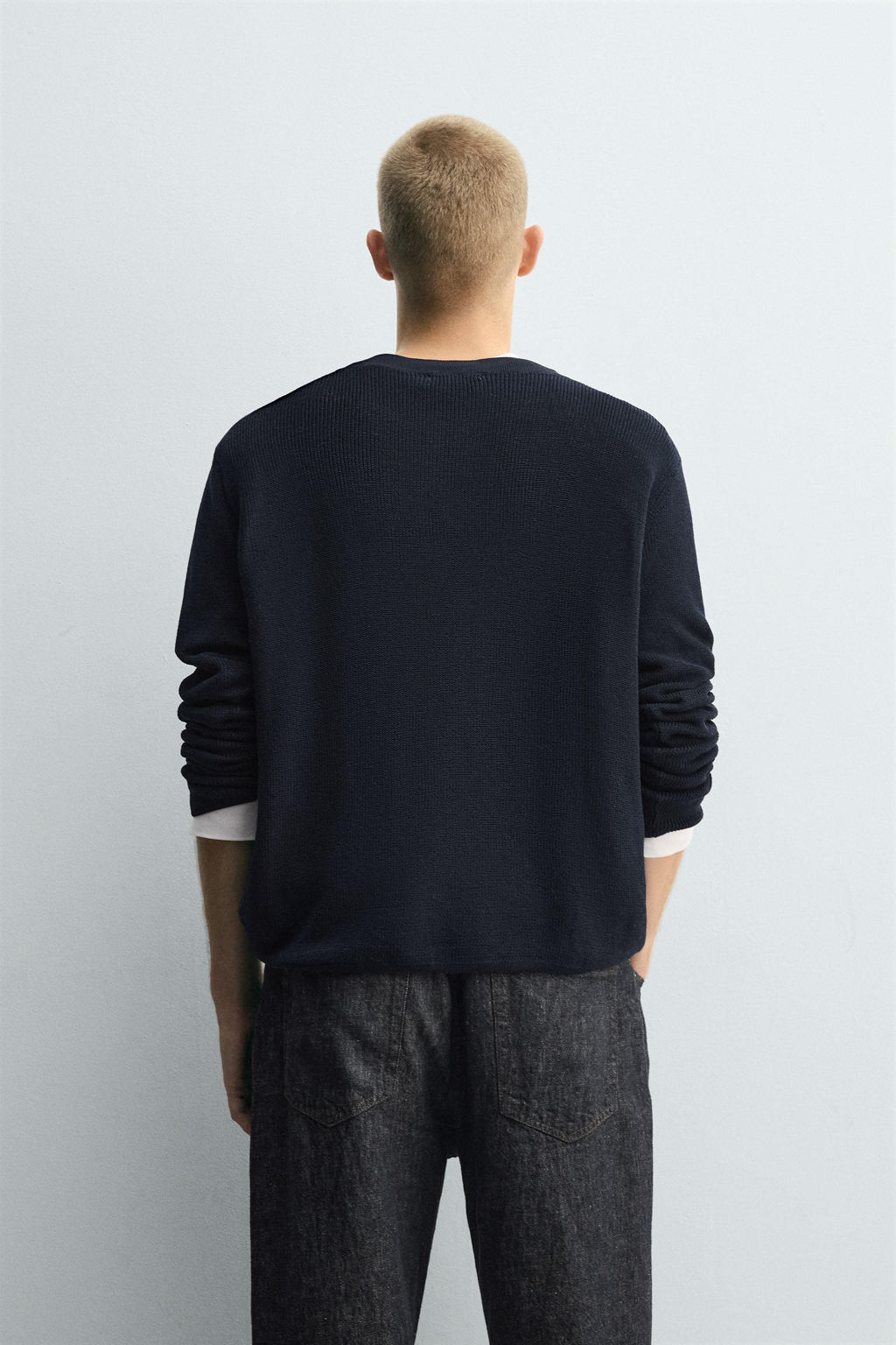 TEXTURED SWEATER WITH MERCERISED FINISH - Zara фото 3